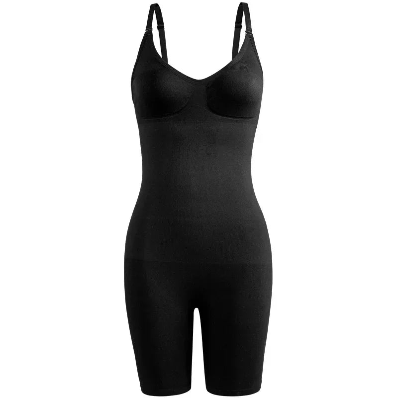 Women Waist Trainer Butt Lifter Seamless Bodysuit Shapewear Body Shaper Strappy-Back Chest Enhancing Corrective Underwear Corset
