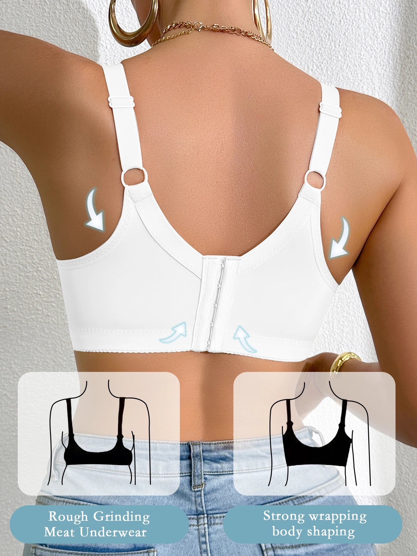 Women's a B C D Cup Lace-Trimmed, Side-Breast-Enhancing, Skin-Fitting Shaping Bra with Underwire, Minimizer Sports Breathable and Comfortable Bra