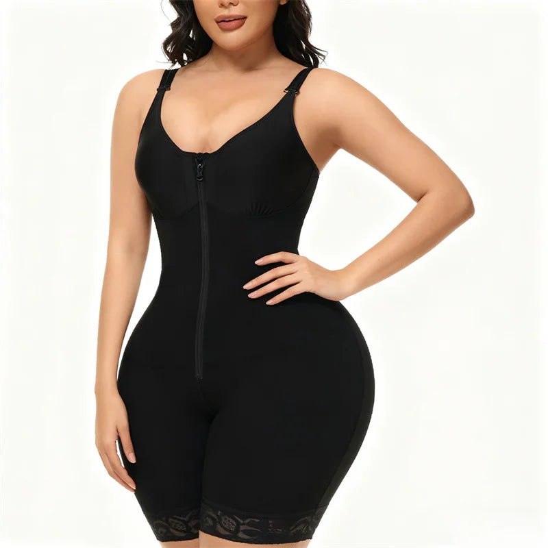 Fajas Colombianas Detachable Straps Full Body Shaper Tummy Slimming Postpartum Stage 3 Girdle Push Up Butt Lifter Shapewear