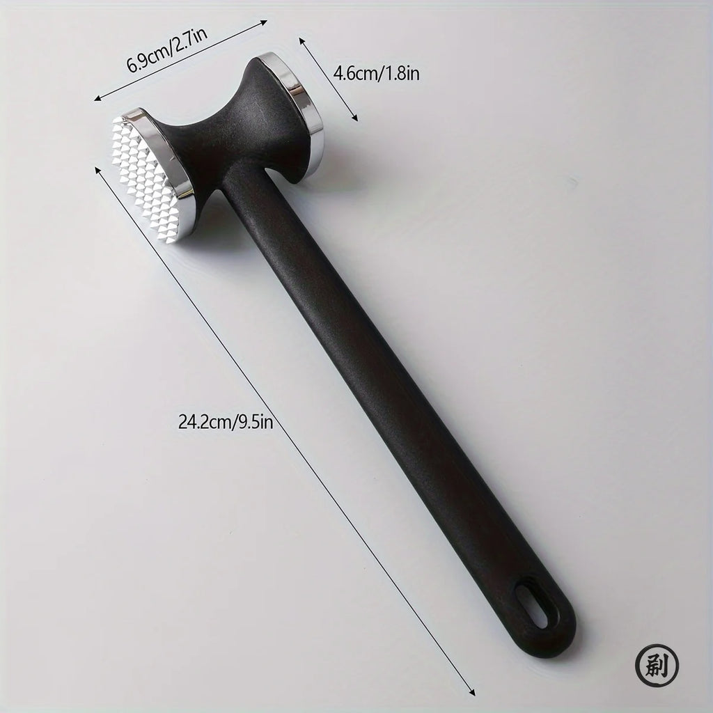 Heavy Duty Kitchen Meat Tenderizer Hammer with Rubber Grip, Stainless Steel Head for Effortless Pounding and Tenderizing