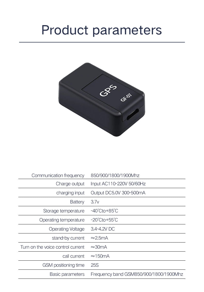 Motorcycle Car Gps Tracker Gf07 Mini Tracking Locator Magnetic Vehicle Tracker Locator for Pets Child Elderly Gps Position App