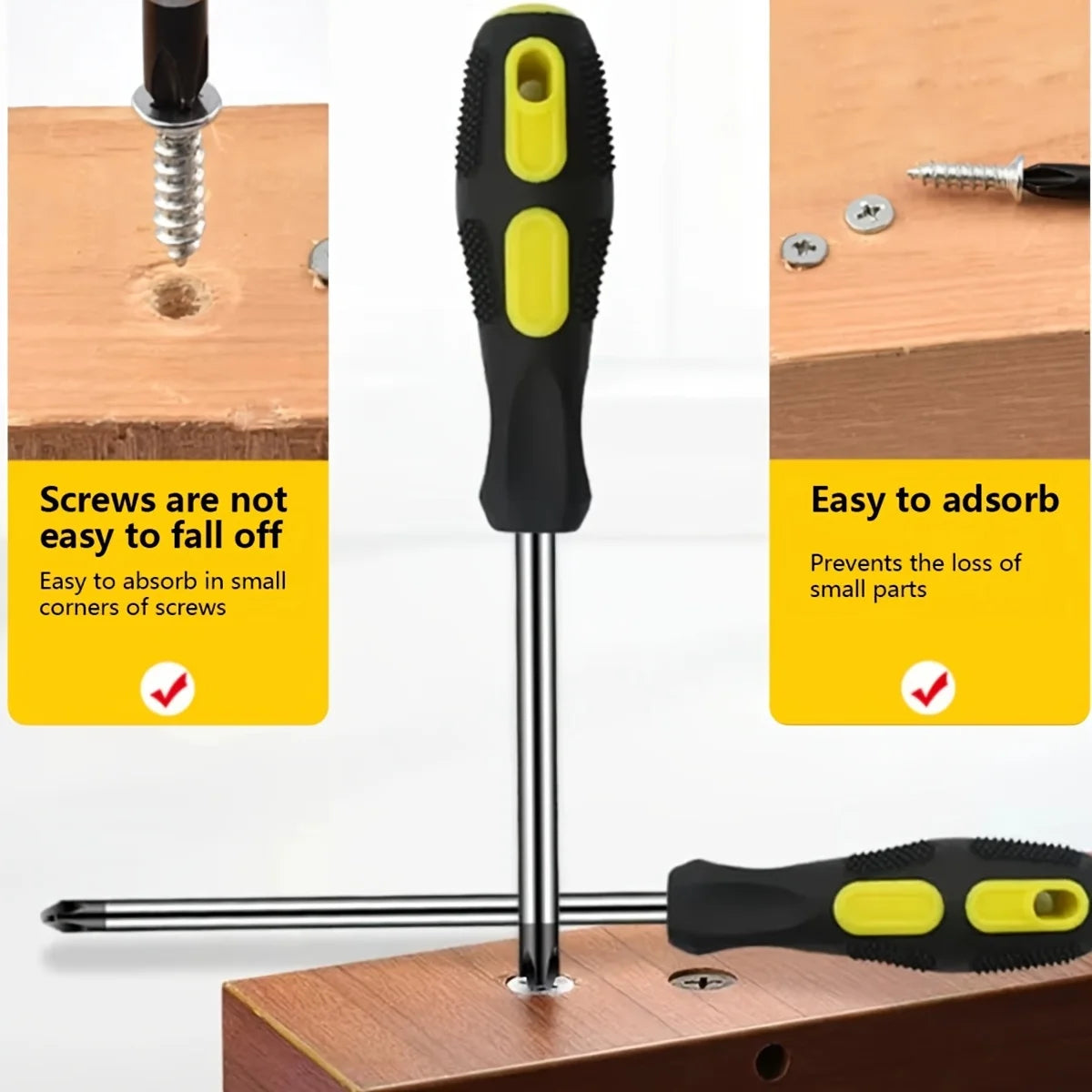 Magnetic Tip Screwdriver Set, Phillips and Flat, Professional Cushion Grip | Hand Tools Set