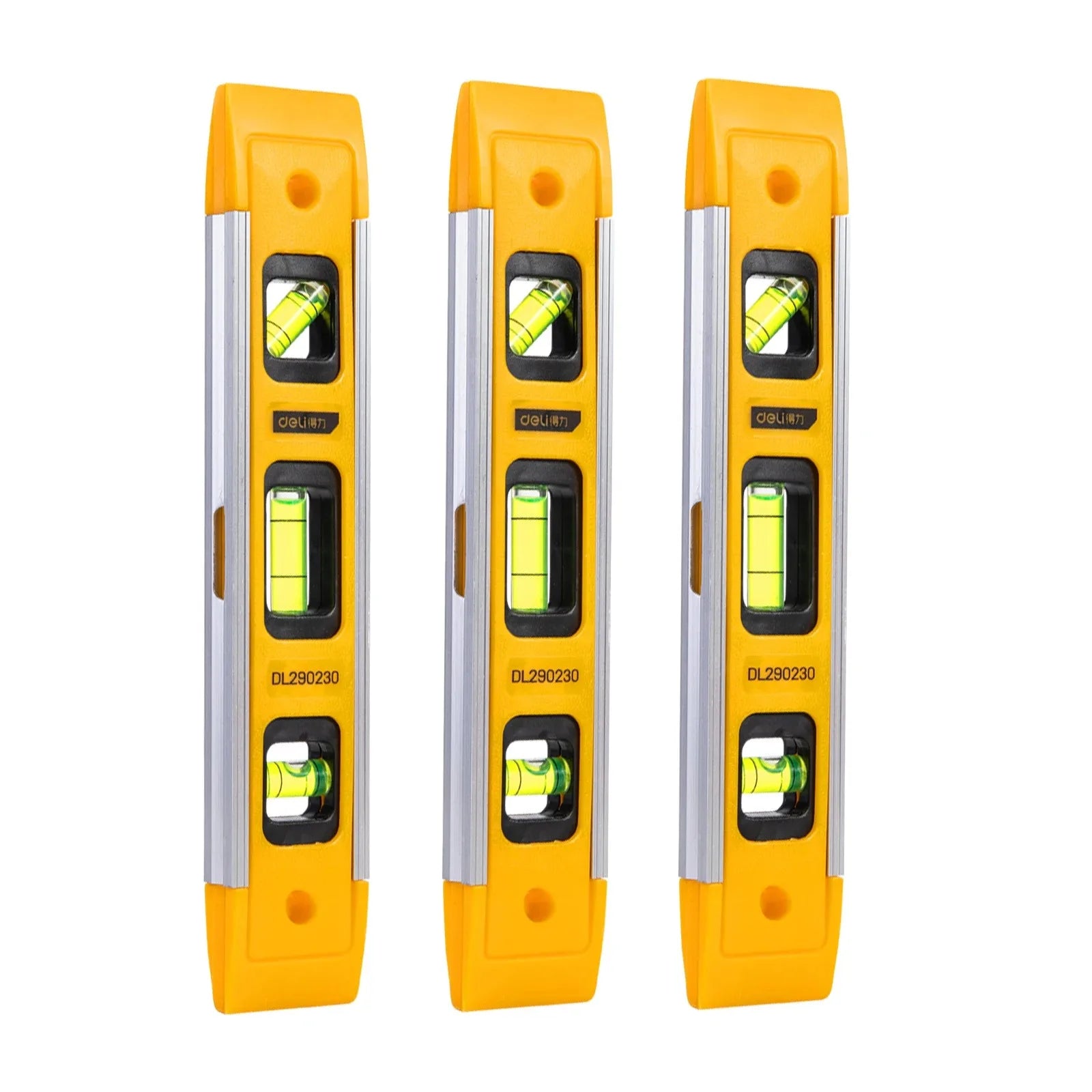 9 Inch Torpedo Level, Magnetic Box Level with 45°/90°/180° Bubbles, Shock Resistant Bubble Level Tool for Measuring