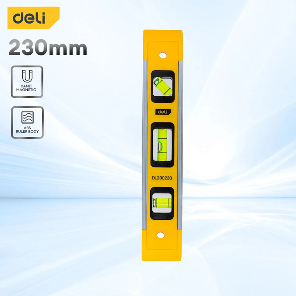 9 Inch Torpedo Level, Magnetic Box Level with 45°/90°/180° Bubbles, Shock Resistant Bubble Level Tool for Measuring