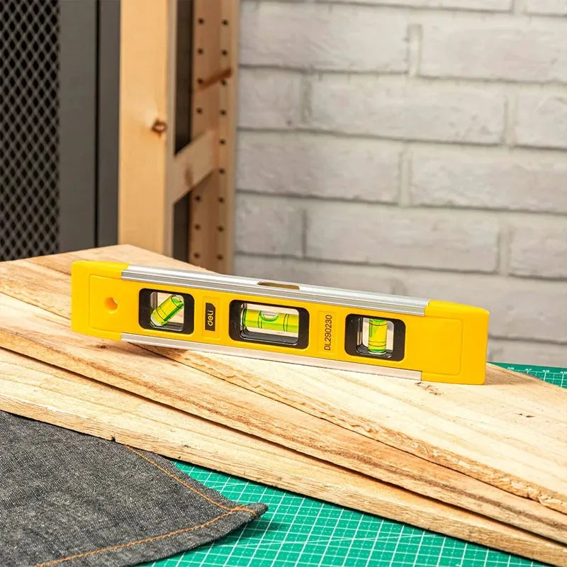 9 Inch Torpedo Level, Magnetic Box Level with 45°/90°/180° Bubbles, Shock Resistant Bubble Level Tool for Measuring